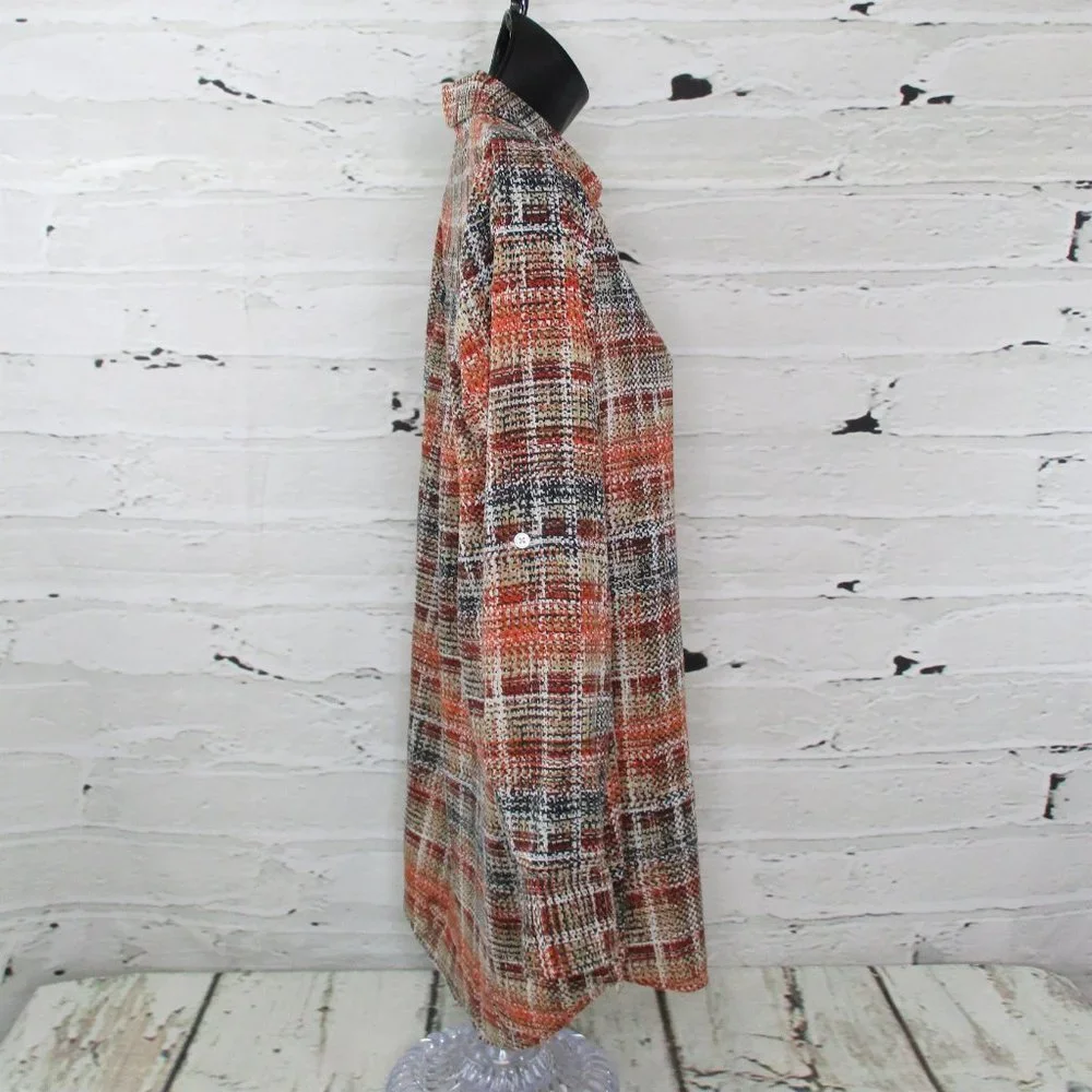 Intro Petites Abstract Print Button Front Top - Picture 2 of 6